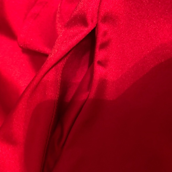 Jr City Studio 1 Shoulder Fit-and-flare Mini Silky Soft Red Dress pockets Sz 15 - Picture 12 of 12